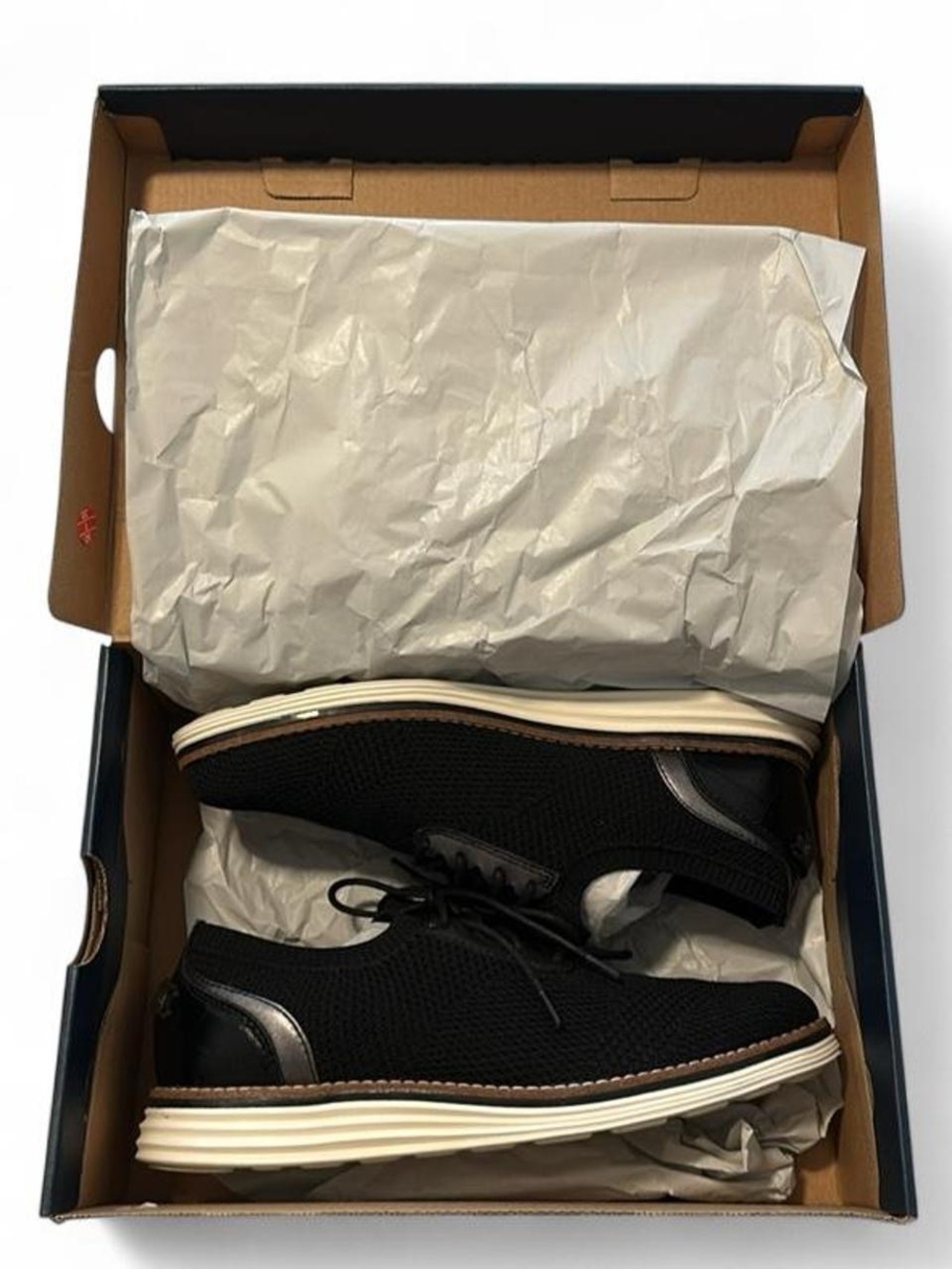Women’s Black Knit Lace-Up Casual Shoes